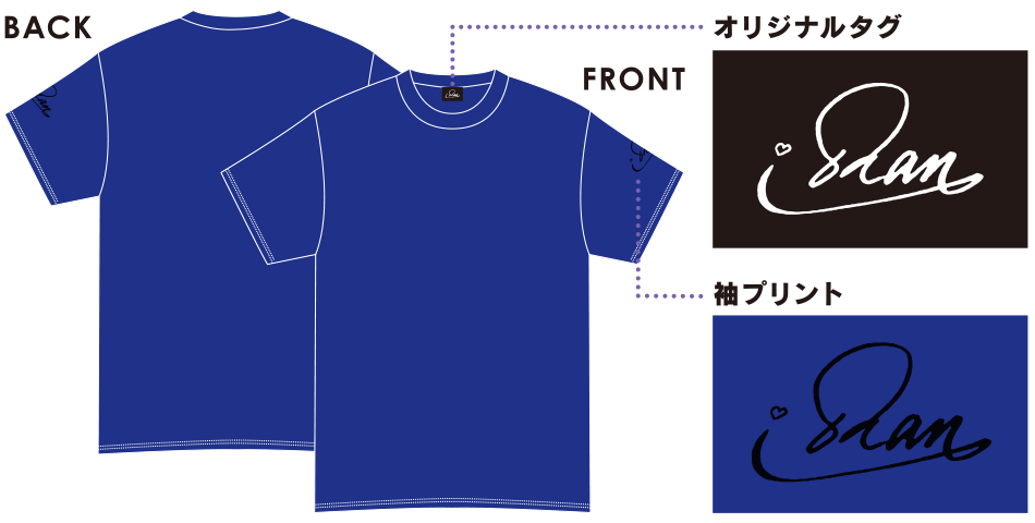 伊藤 蘭 Tシャツ ネイビーブルー