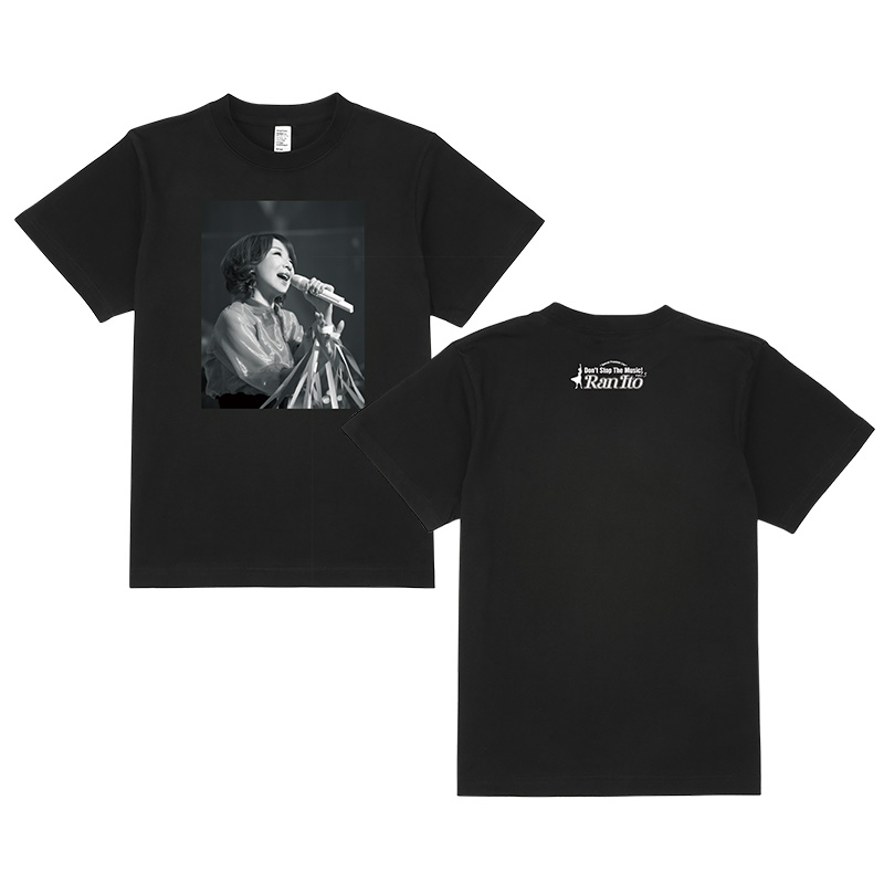伊藤 蘭 フォトプリントTシャツ モノクロver. ブラック